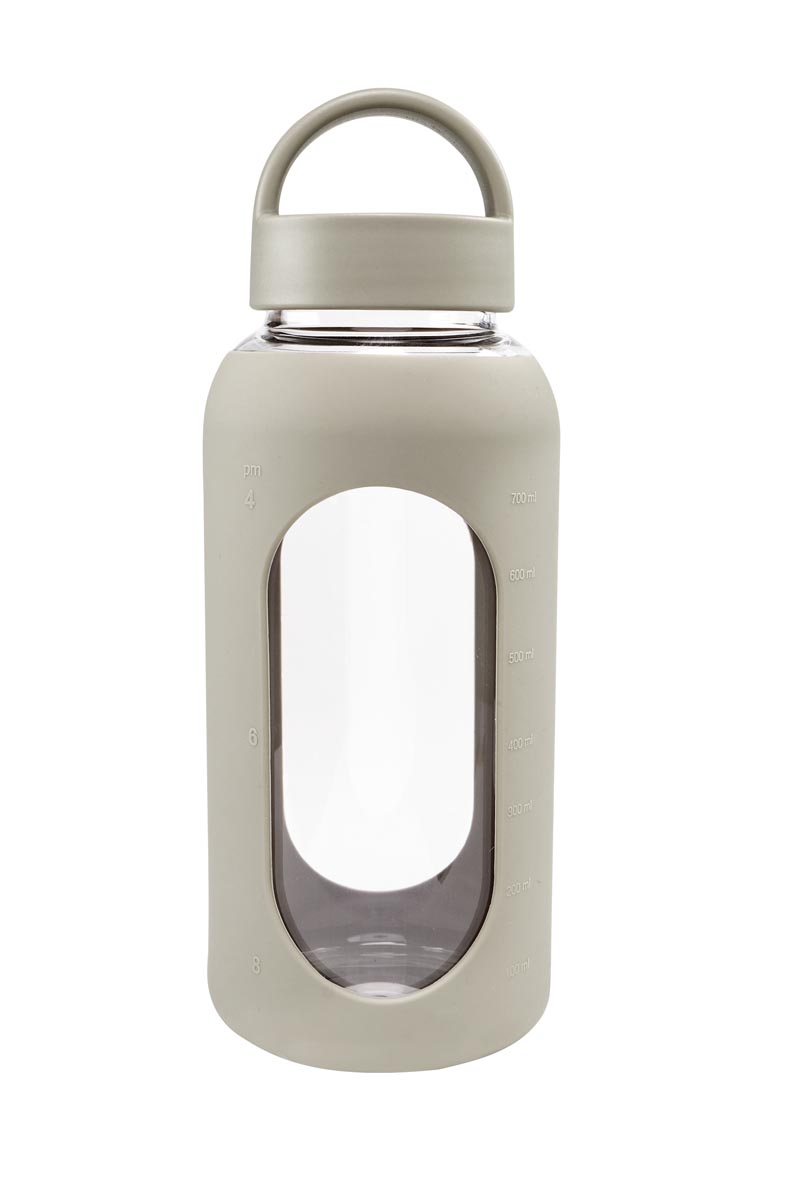 Cilindro de vidrio con medidor de mililitros en manga de silicón