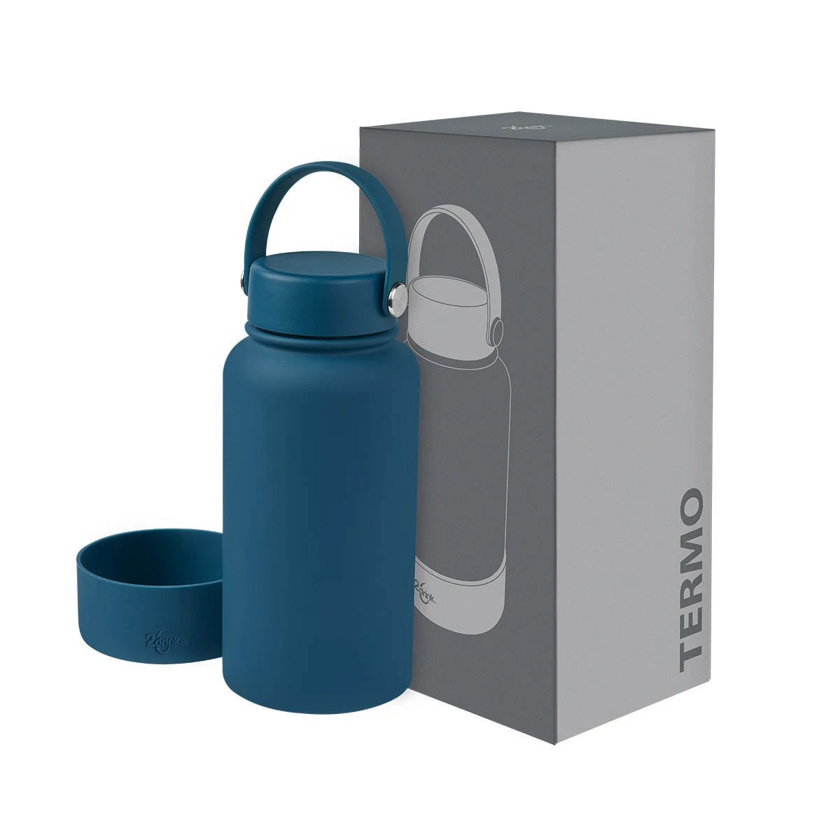 Termo térmico de 700 ml con acabado tipo rubber