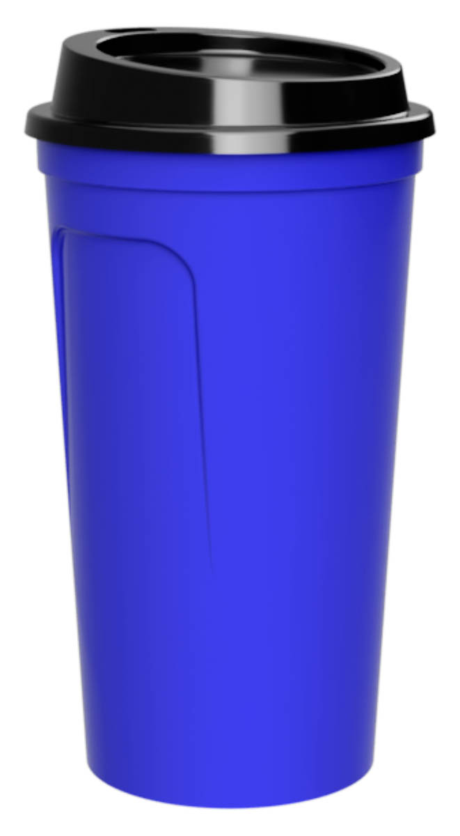 Termo de plástico 450 ml con tapa ranurada