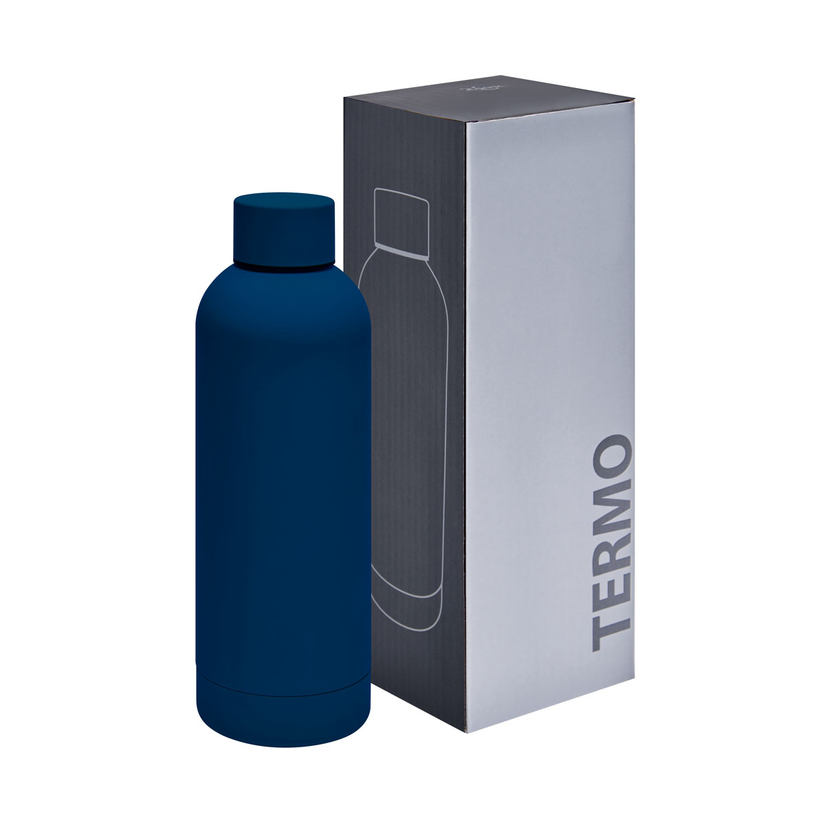 Termo de 520 ml con acabado rubber en ambos componentes