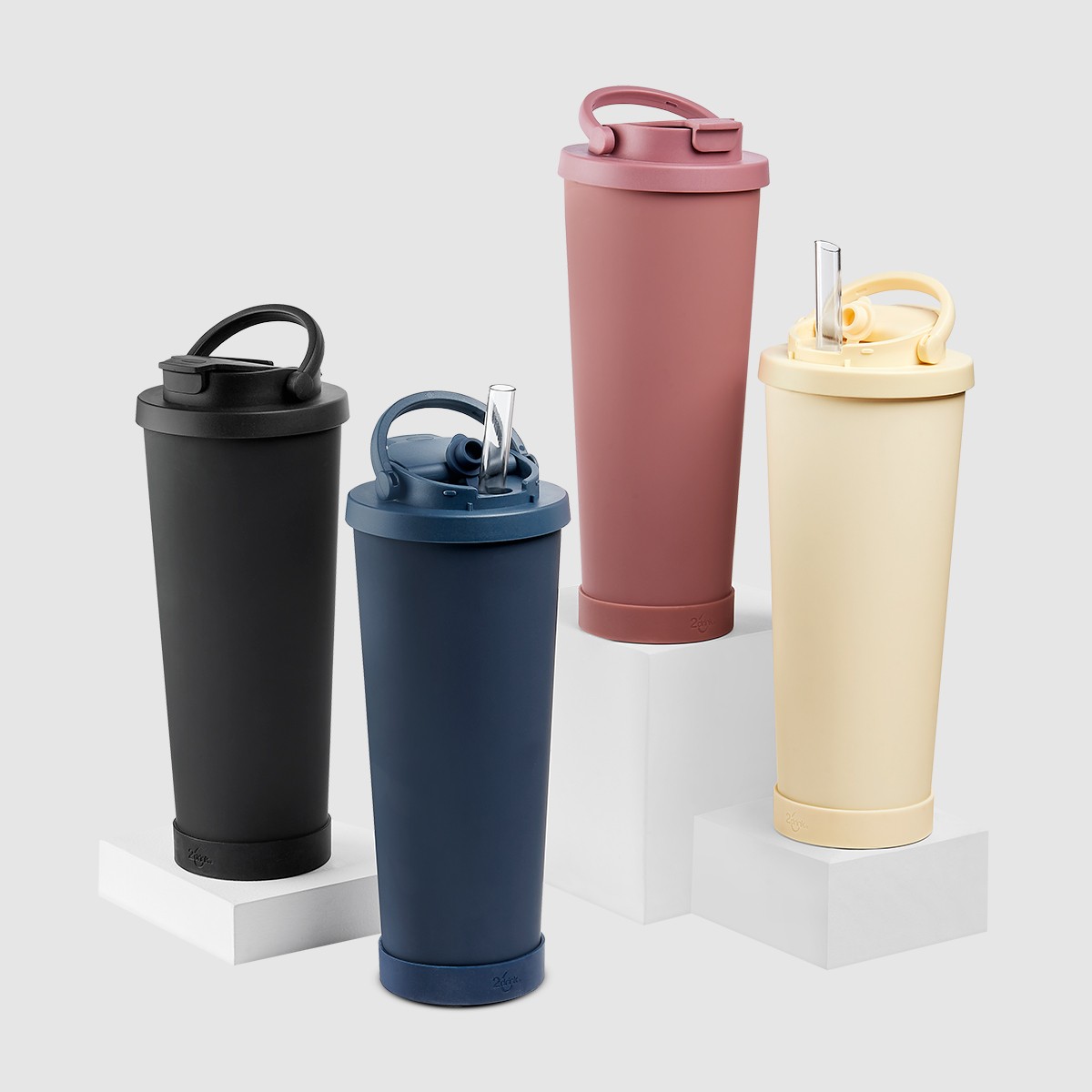 Termo VIER de 830 ml con popote y base antiderrapante