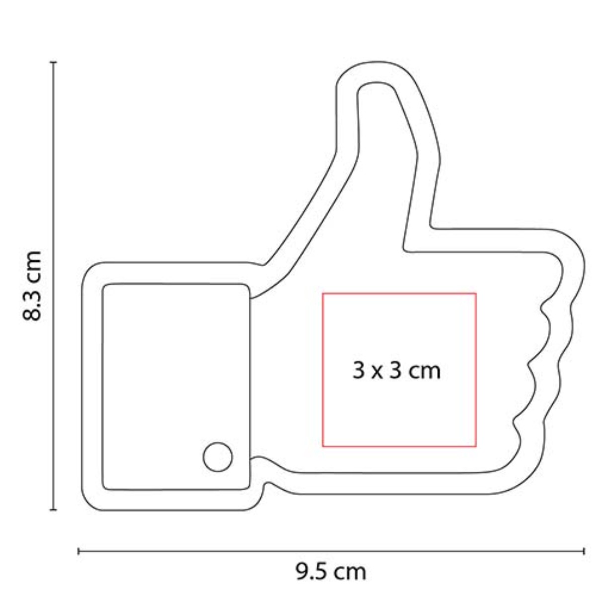 Figura antiestrés con forma de mano