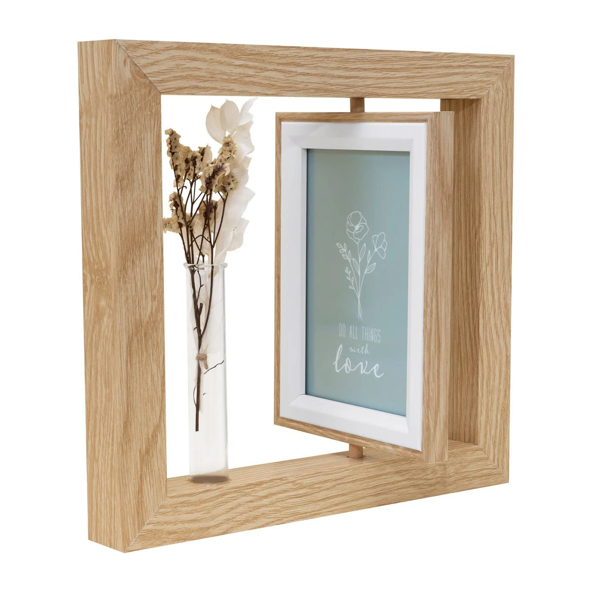 Portarretrato decorativo de MDF y vidrio