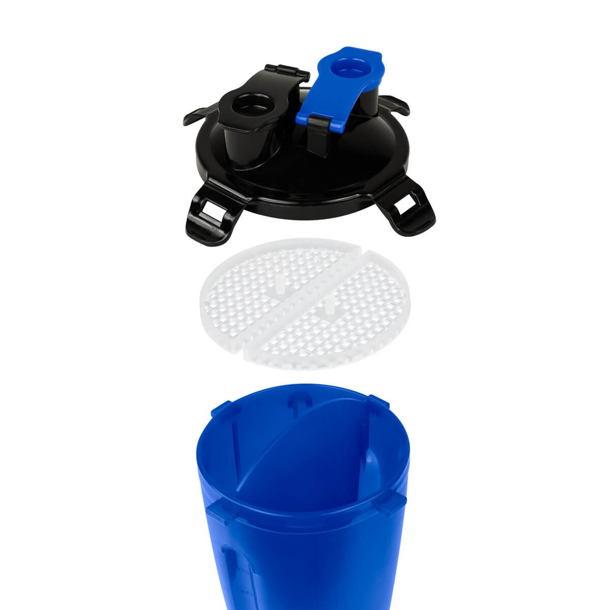 Vaso GALU con tapa hermética y cuatro broches de seguridad