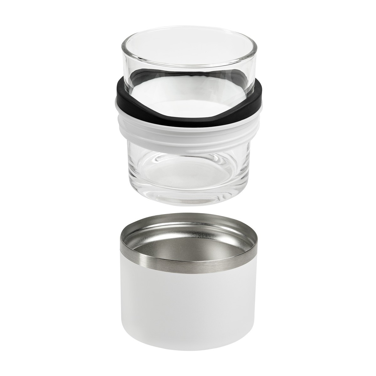Vaso de cristal con enfriador metálico BASILE