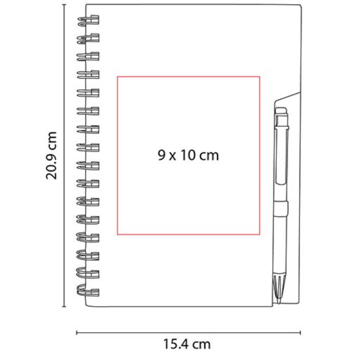 Libreta de cartón y papel reciclado para uso administrativo