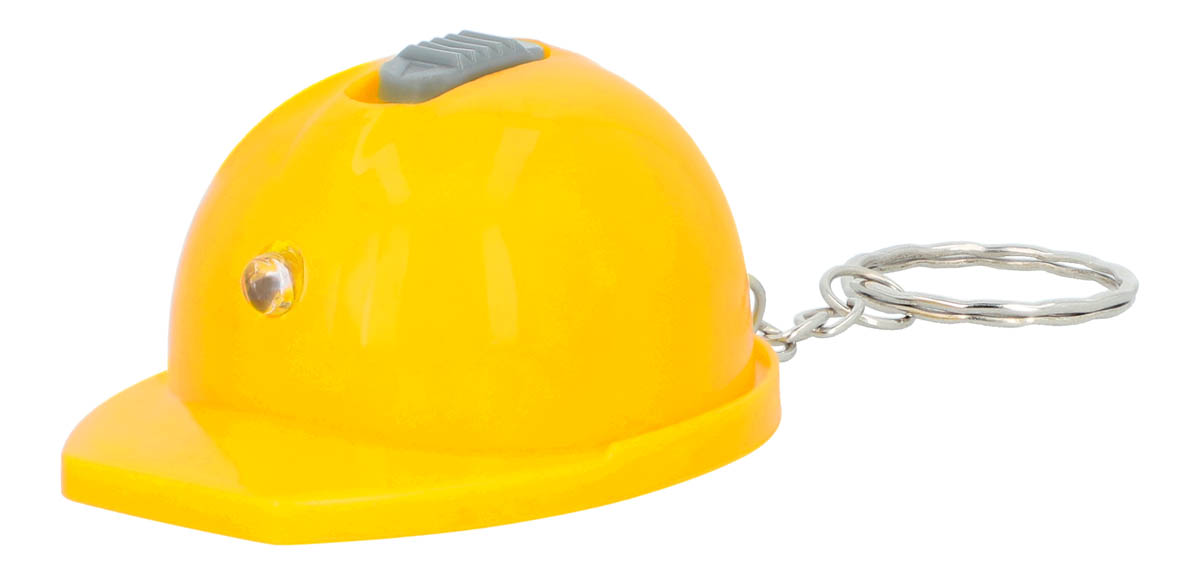 Llavero casco con destapador integrado
