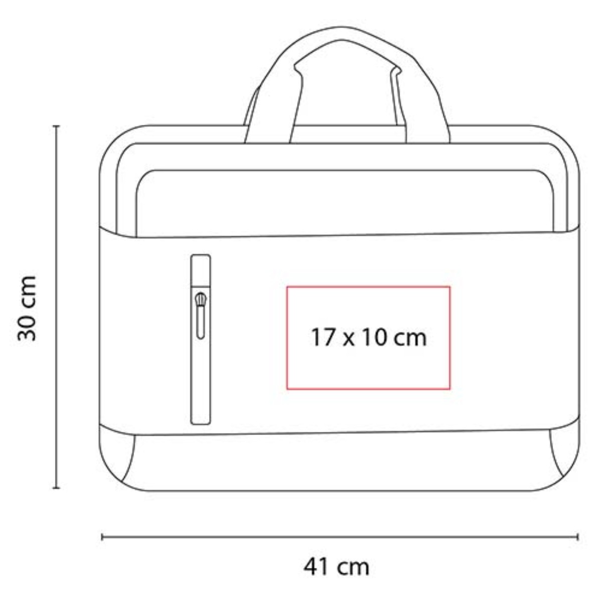 AZAT con bolsa principal y cierre para laptop
