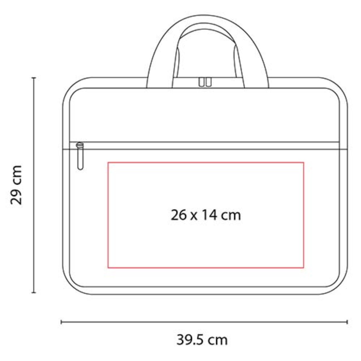 Portafolio para laptop con bolsillo frontal con cierre