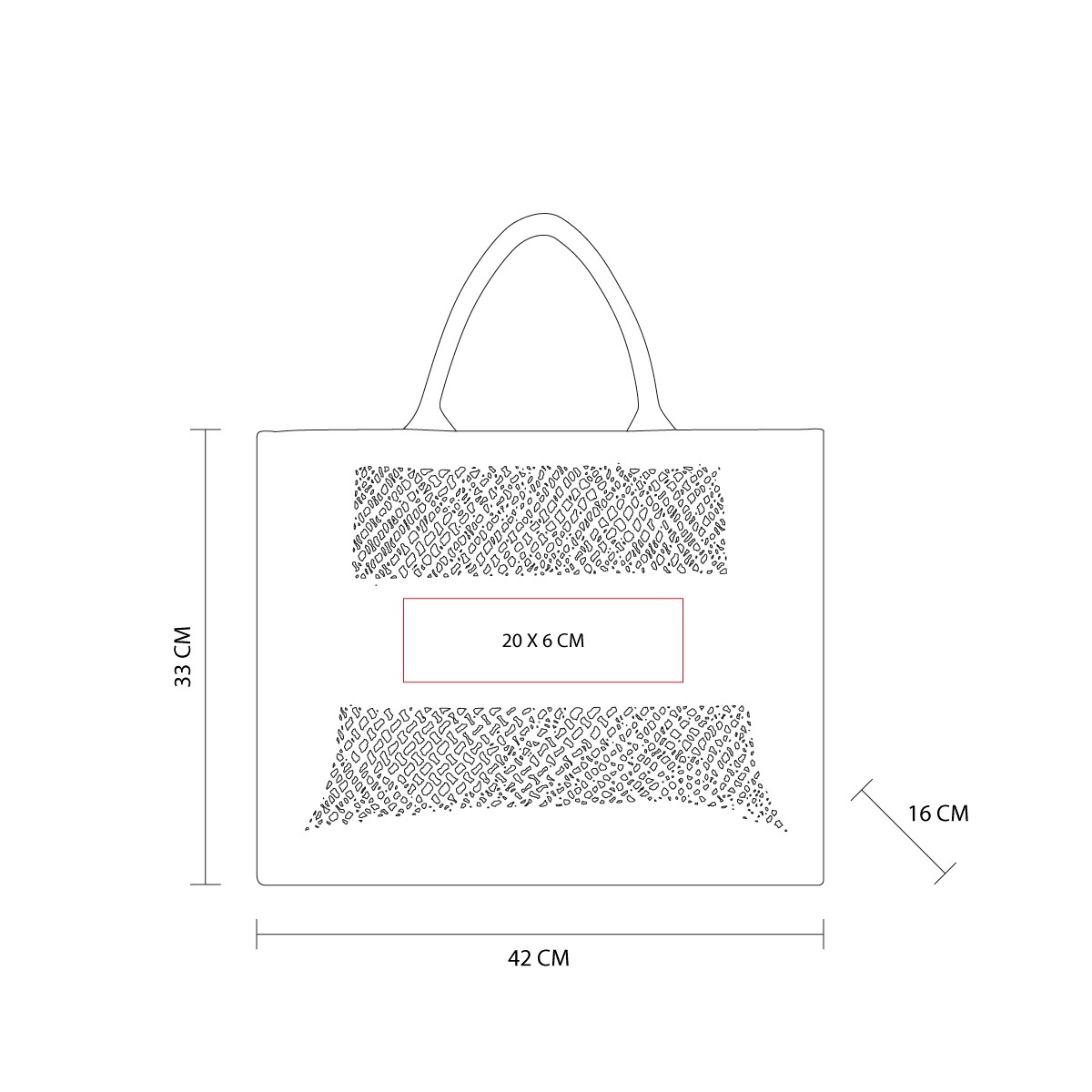 Bolsa ANTONELA con dos asas de agarre superior
