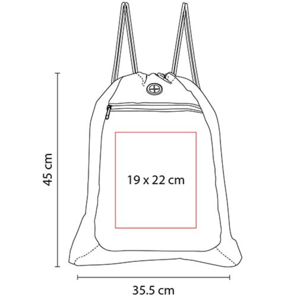 Morral SUNET de poliéster con cierre de jareta