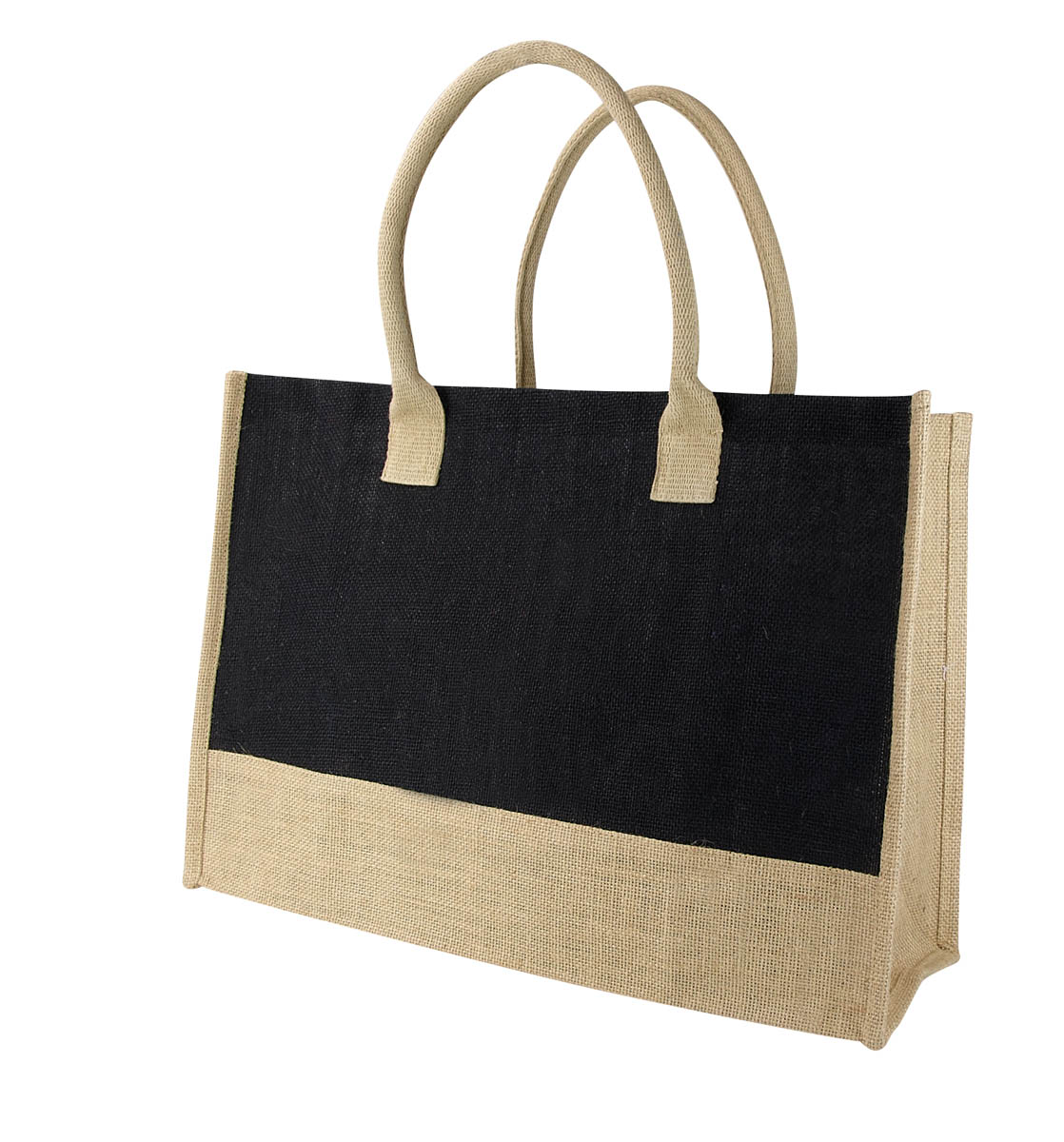 Bolsa de yute plastificada con fuelle