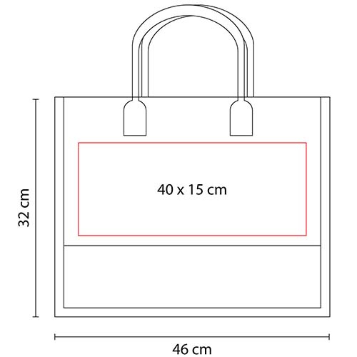 Bolsa de yute con interior plastificado y asas