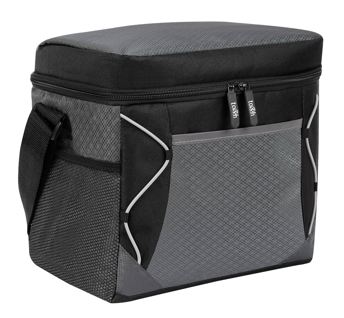 Hielera con bolsa lateral de red y bolsillo frontal