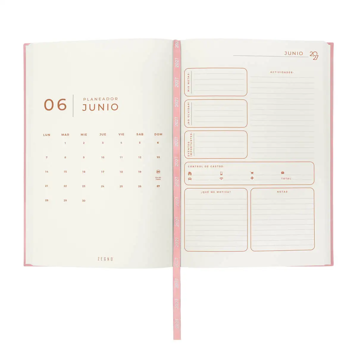 Agenda profesional para organización diaria