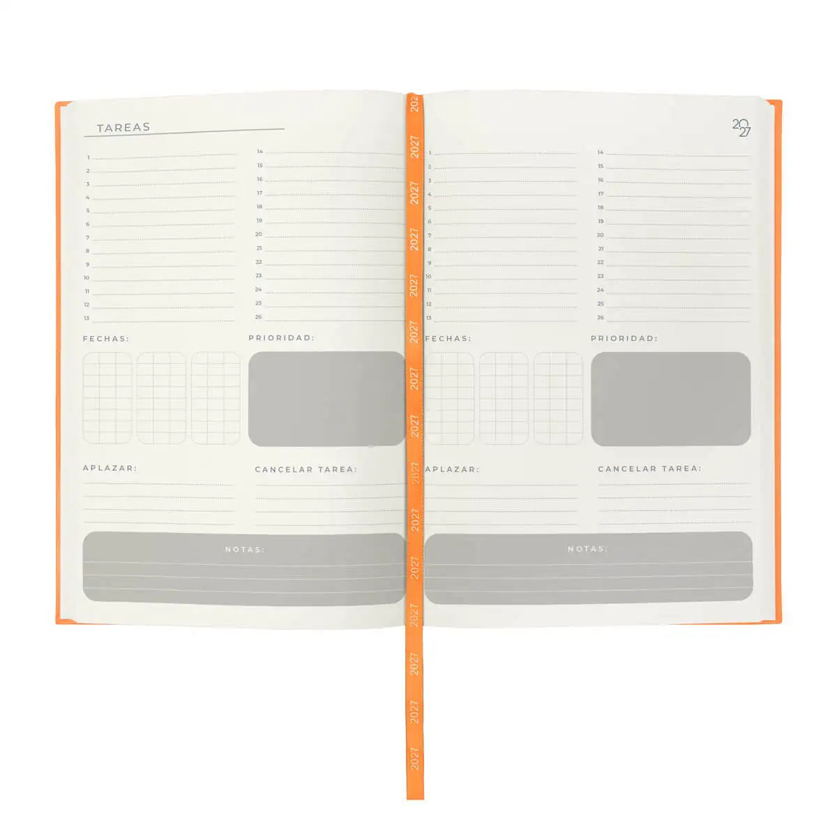 Agenda empresarial para reuniones y proyectos