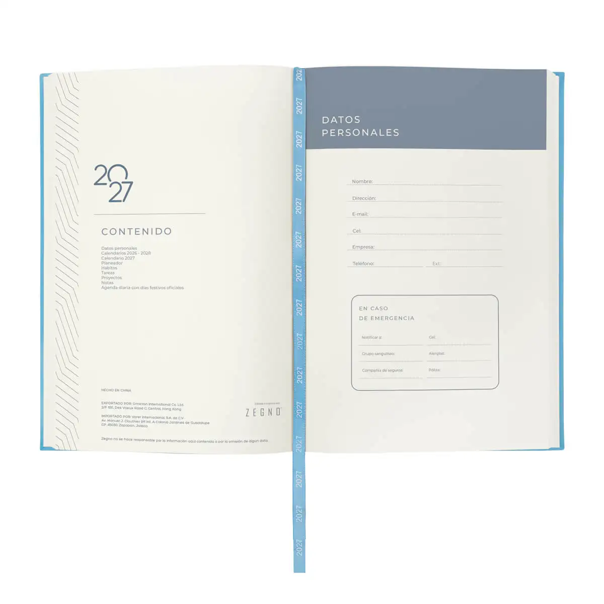 Agenda diaria para planificación profesional