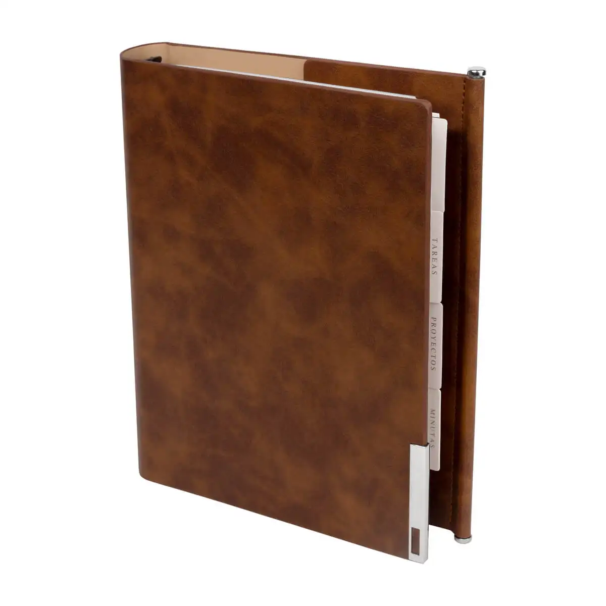 Agenda profesional con accesorios de organización