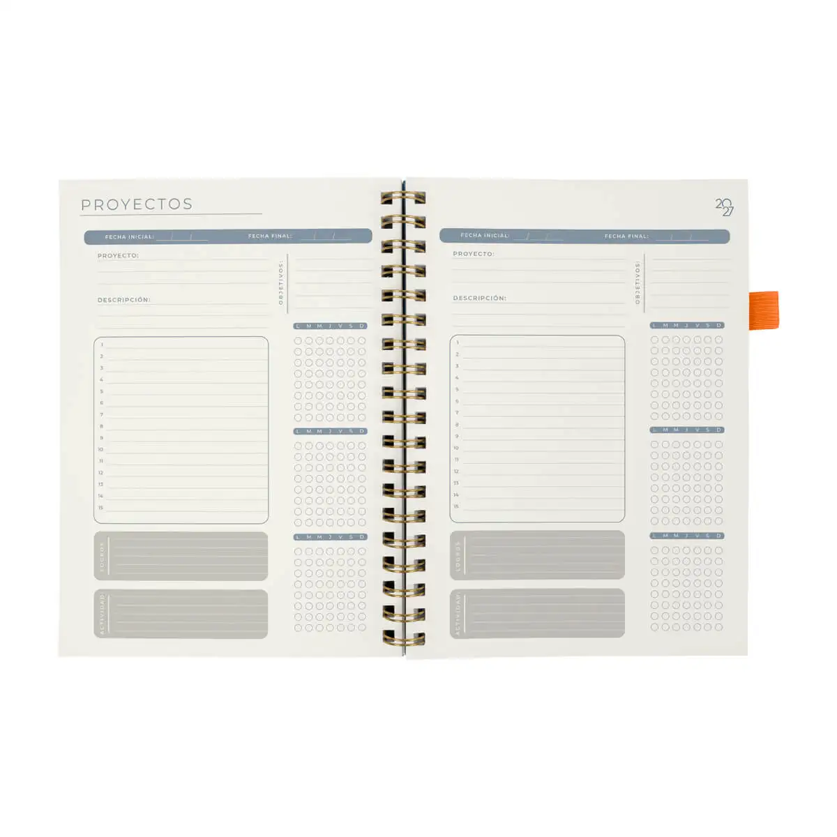 Agenda corporativa con caja de regalo