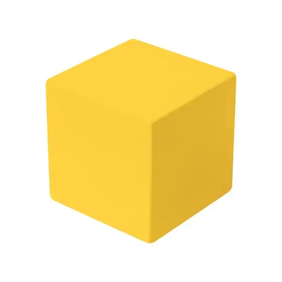 Figura antiestrés con forma de cubo