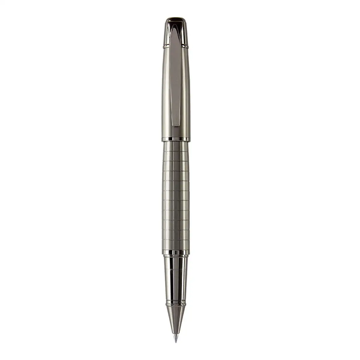 Bolígrafo Lacock roller ball de acero inoxidable personalizado.
