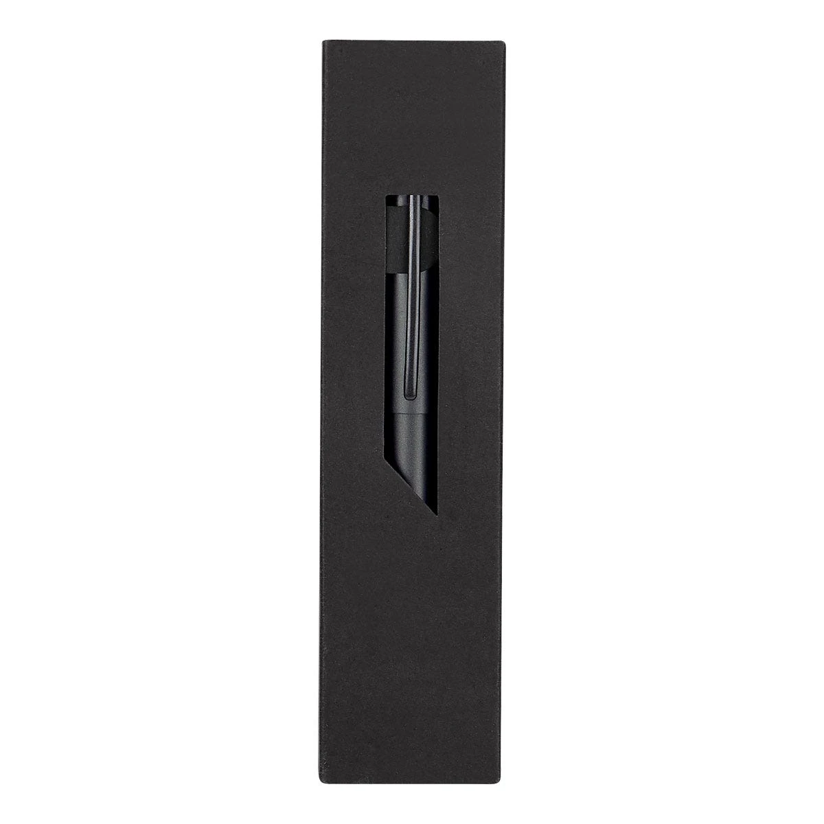 Bolígrafo roller de acero inoxidable para oficinas corporativas.