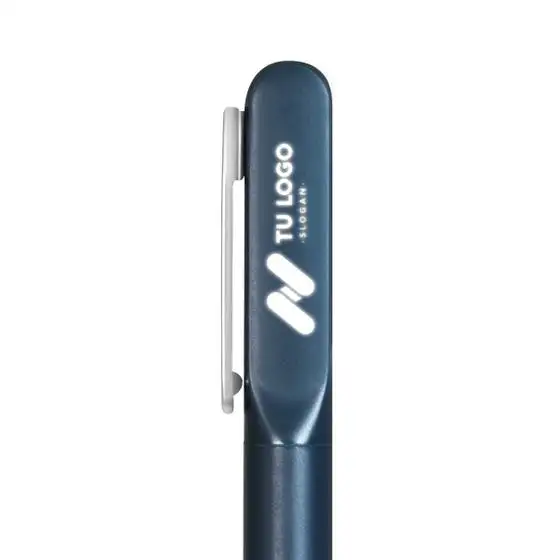 Bolígrafo de aluminio con luz LED personalizado.