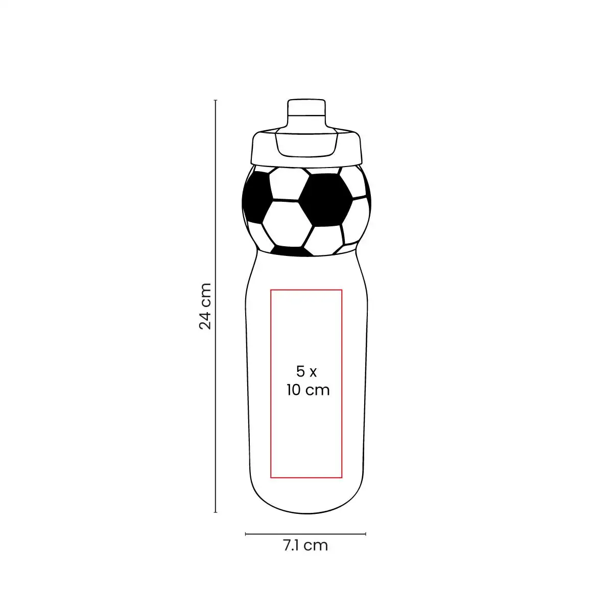 Cilindro PET para escuelas de fútbol.