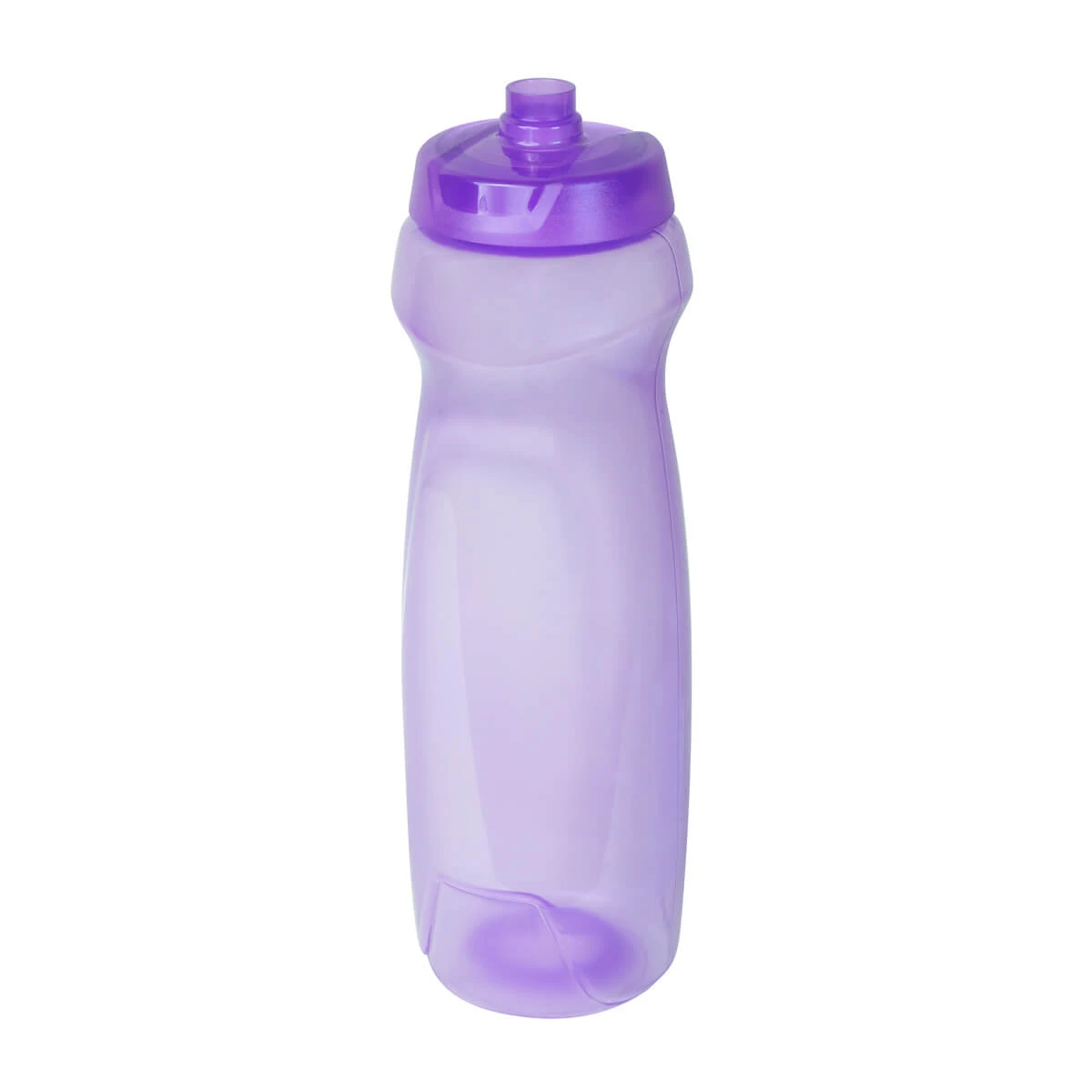 Botella squeeze con tapa twist-off para consumo rápido de agua.
