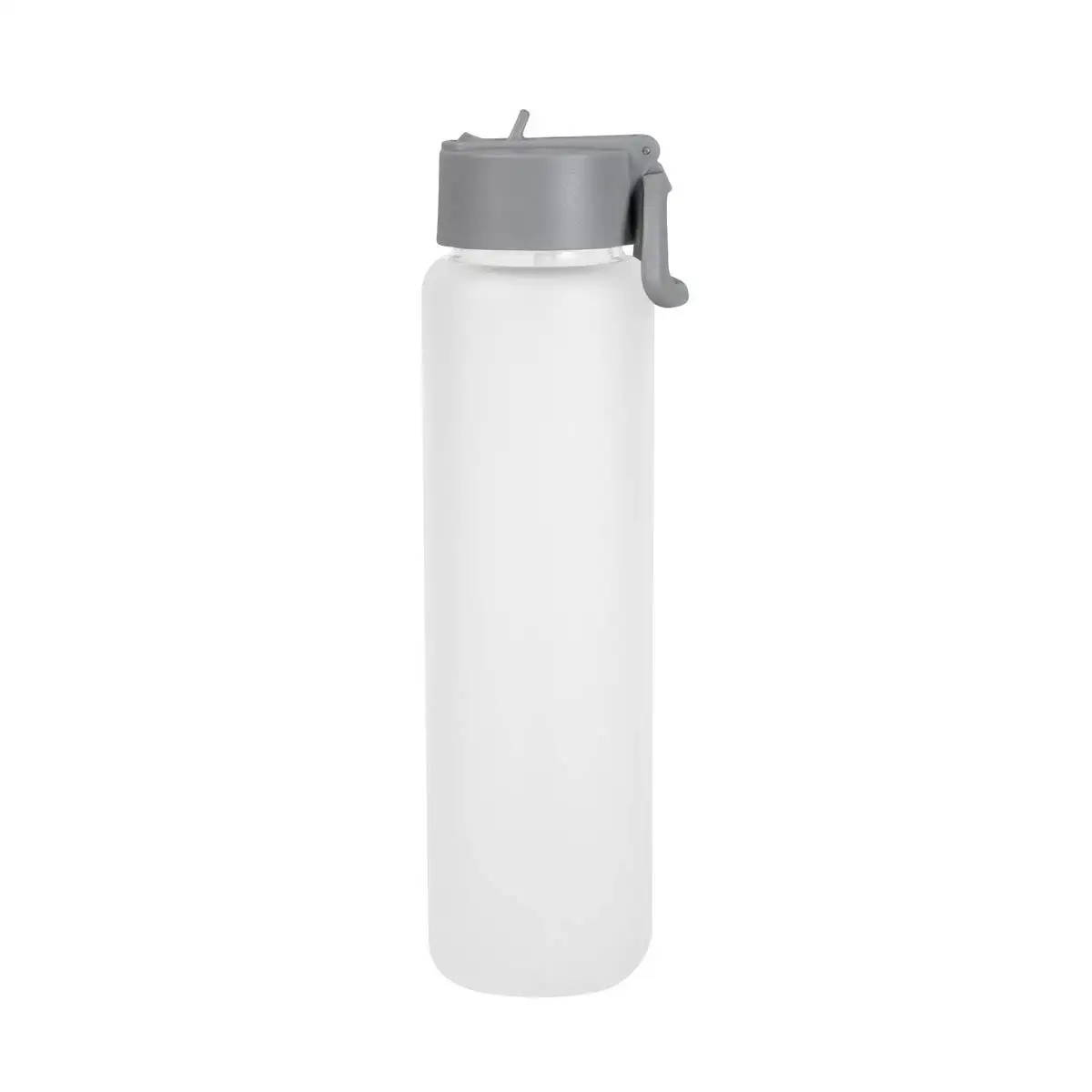 Botella sublimable de vidrio borosilicato con capacidad de 950 ml.