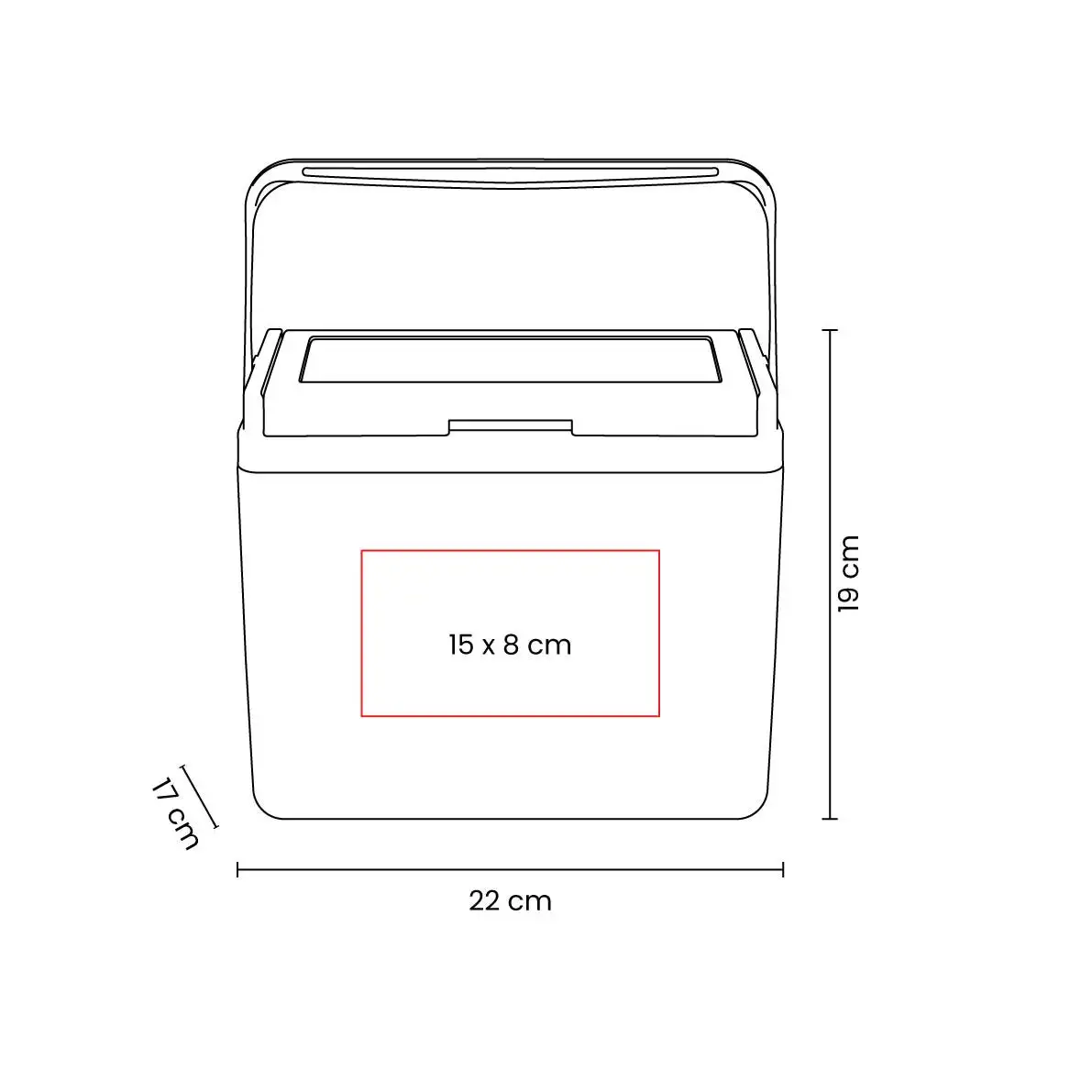 Hielera con porta latas integrado.