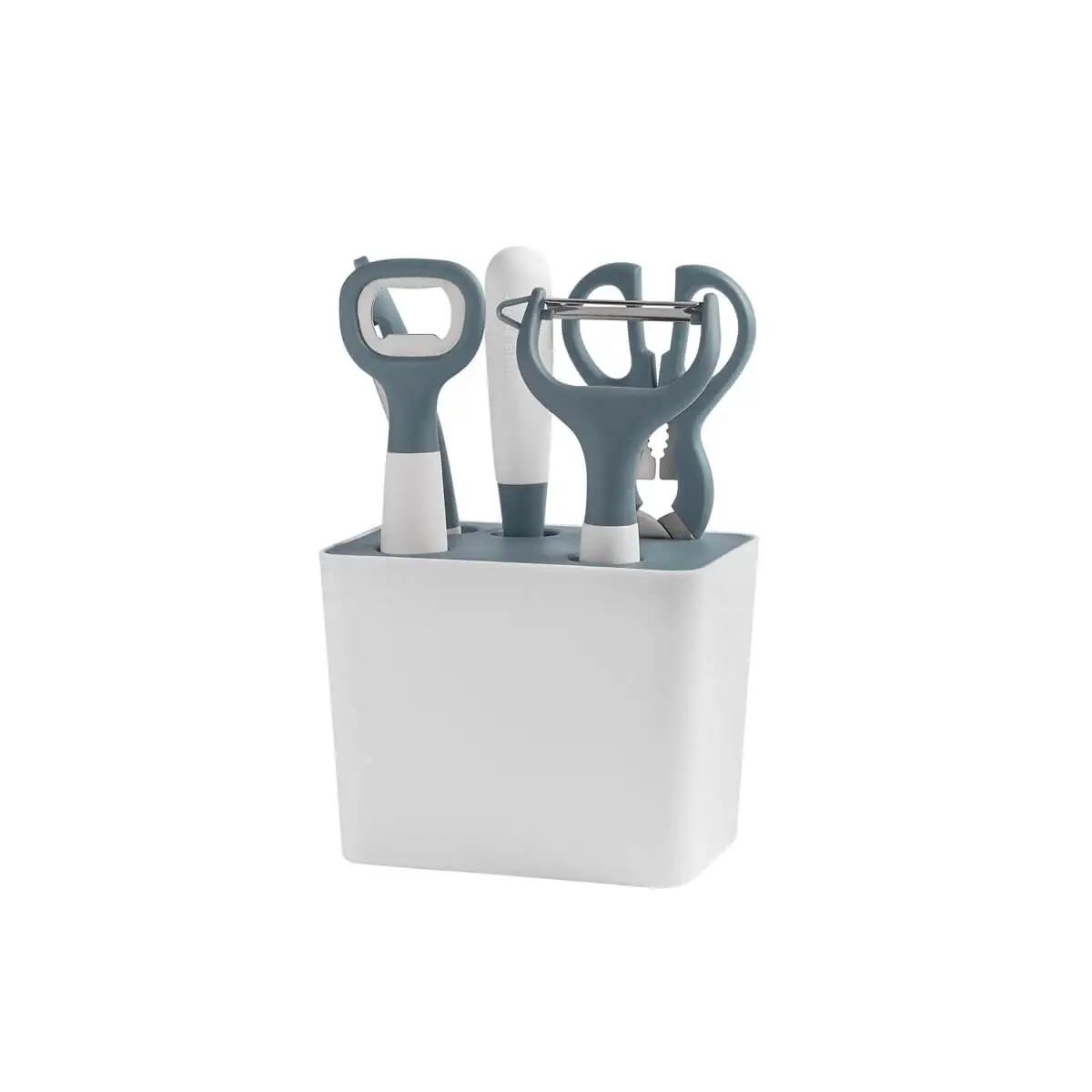 Juego de cocina MIZU con accesorios de acero inoxidable.