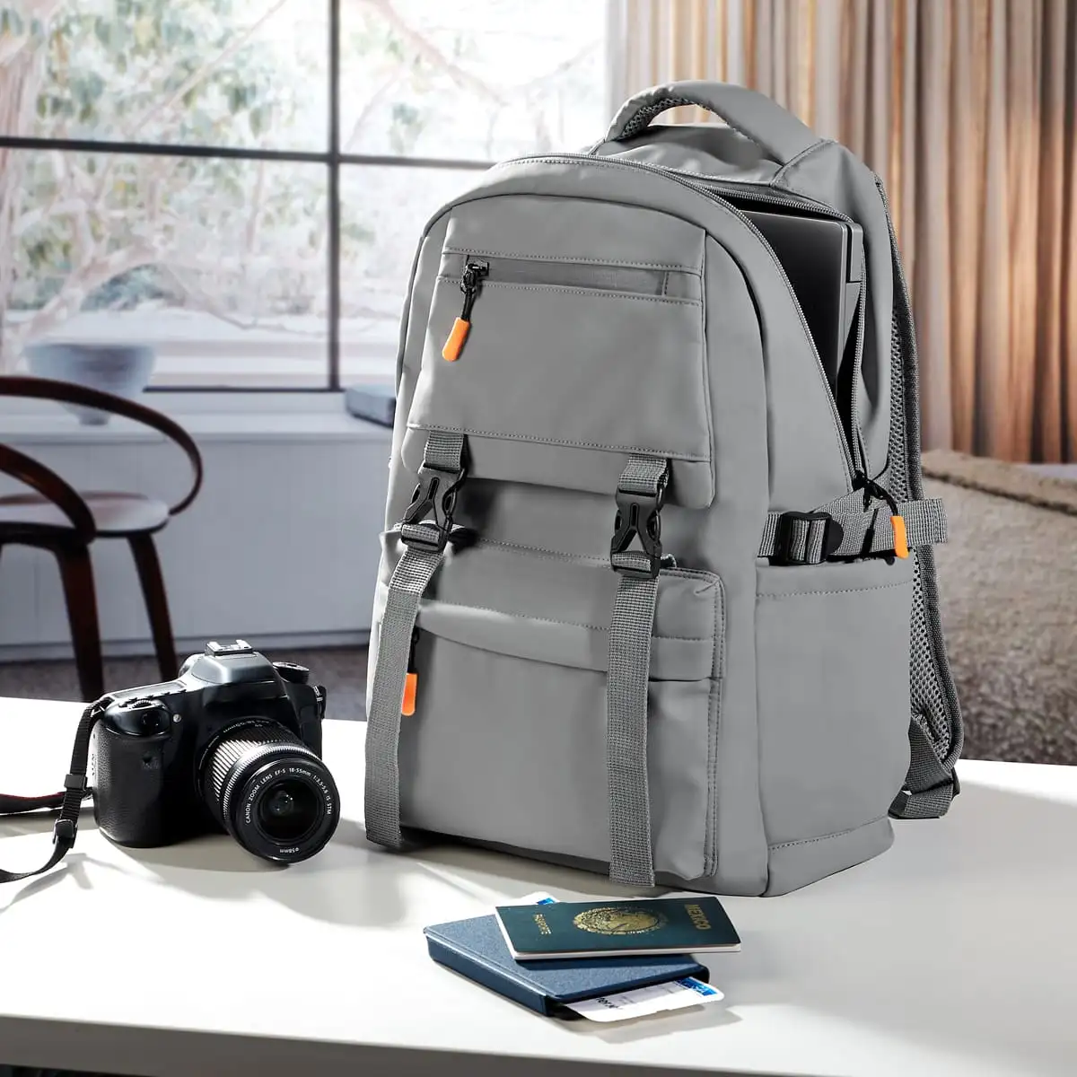 Mochila ejecutiva con compartimento para computadora.