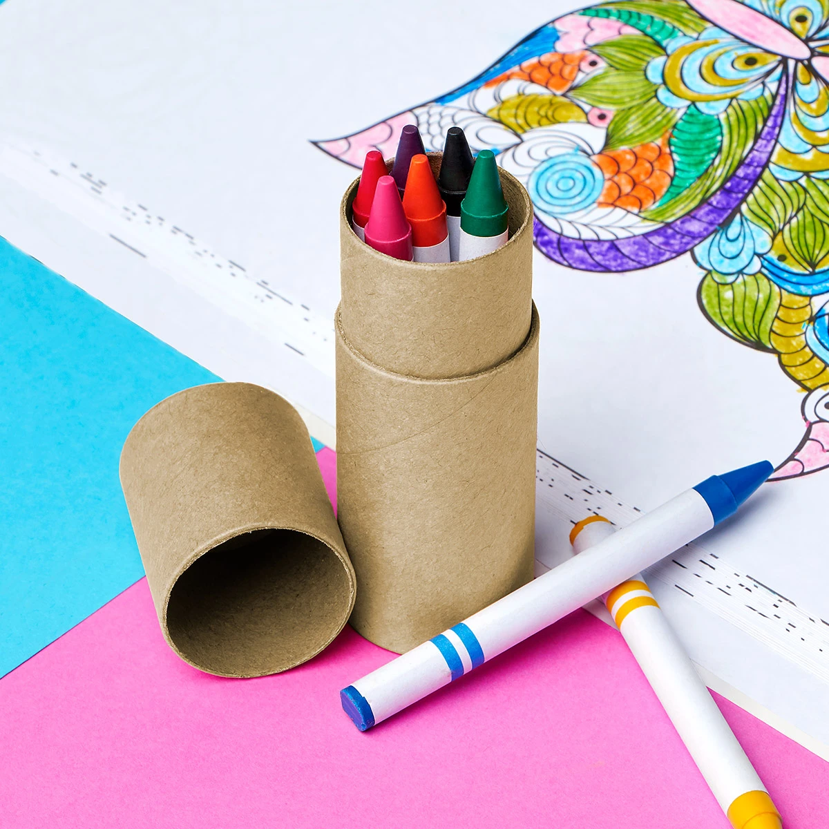 Crayones para actividades educativas infantiles.