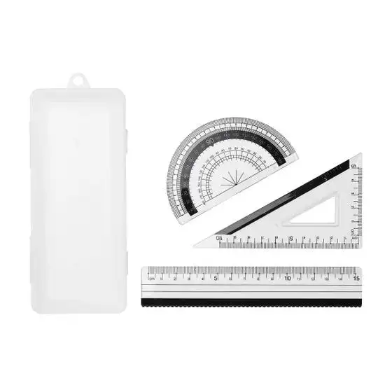 Estuche de geometría promocional para escuelas.