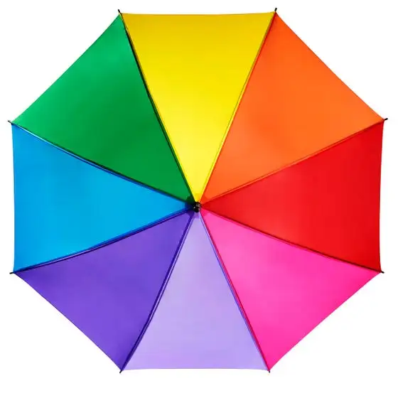 Paraguas multicolor de 92 cm de diámetro