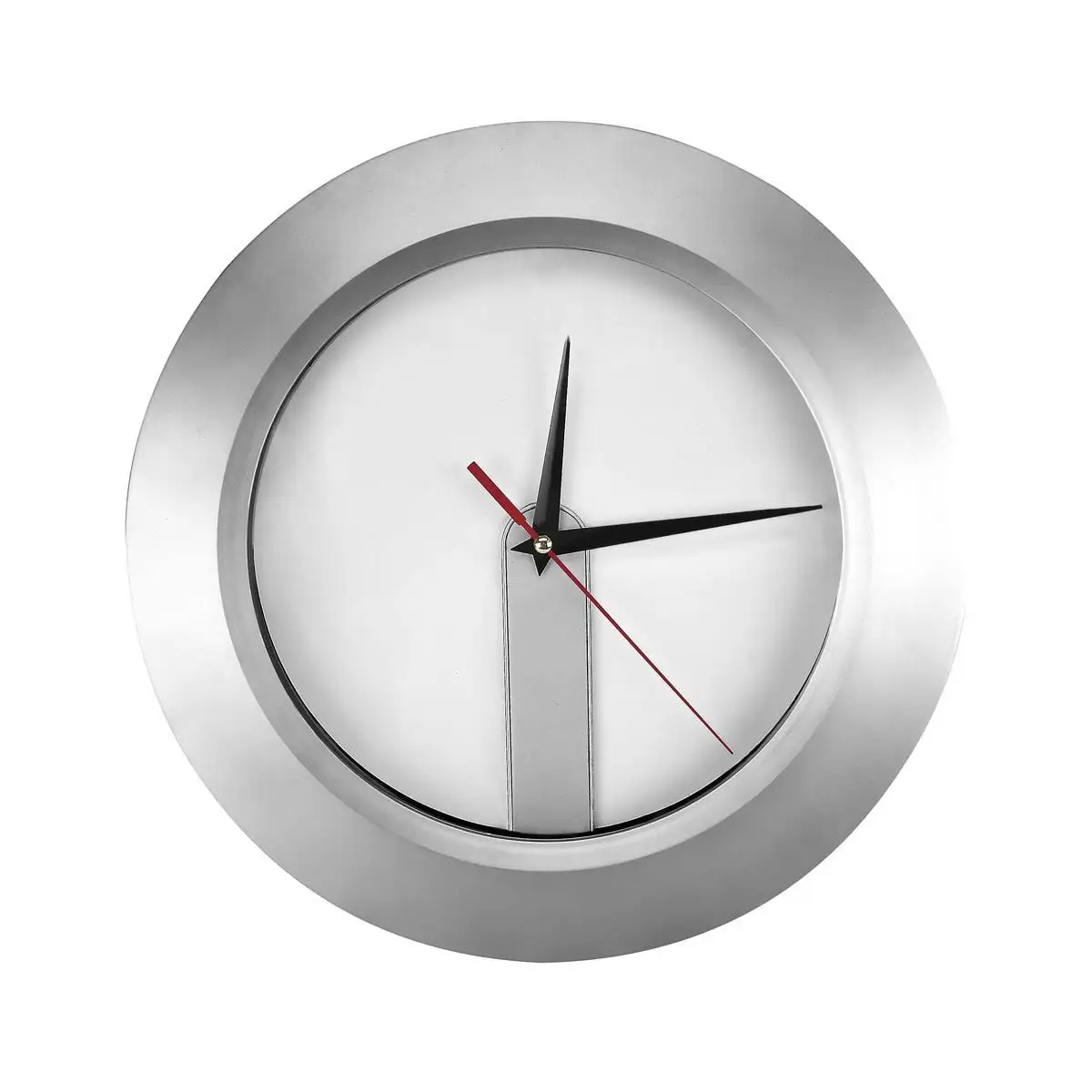 Reloj de pared con logotipo empresarial.