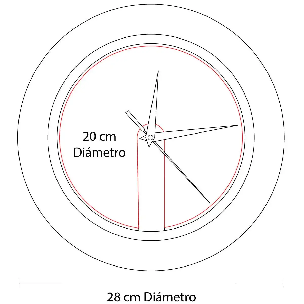 Reloj promocional para oficinas corporativas.