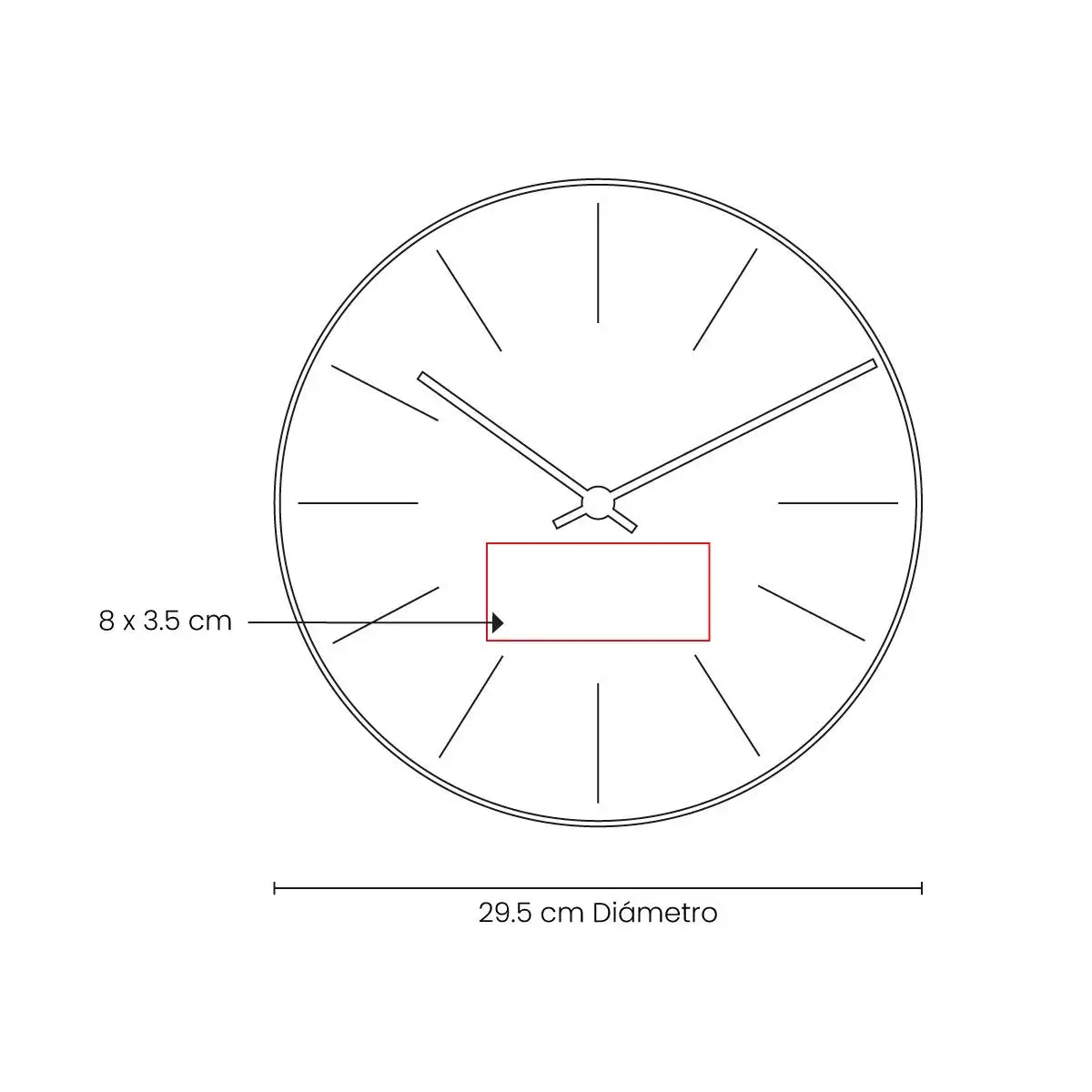 Reloj decorativo para recepciones empresariales.