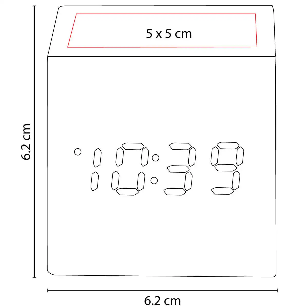 Reloj ejecutivo con pantalla LED personalizable.