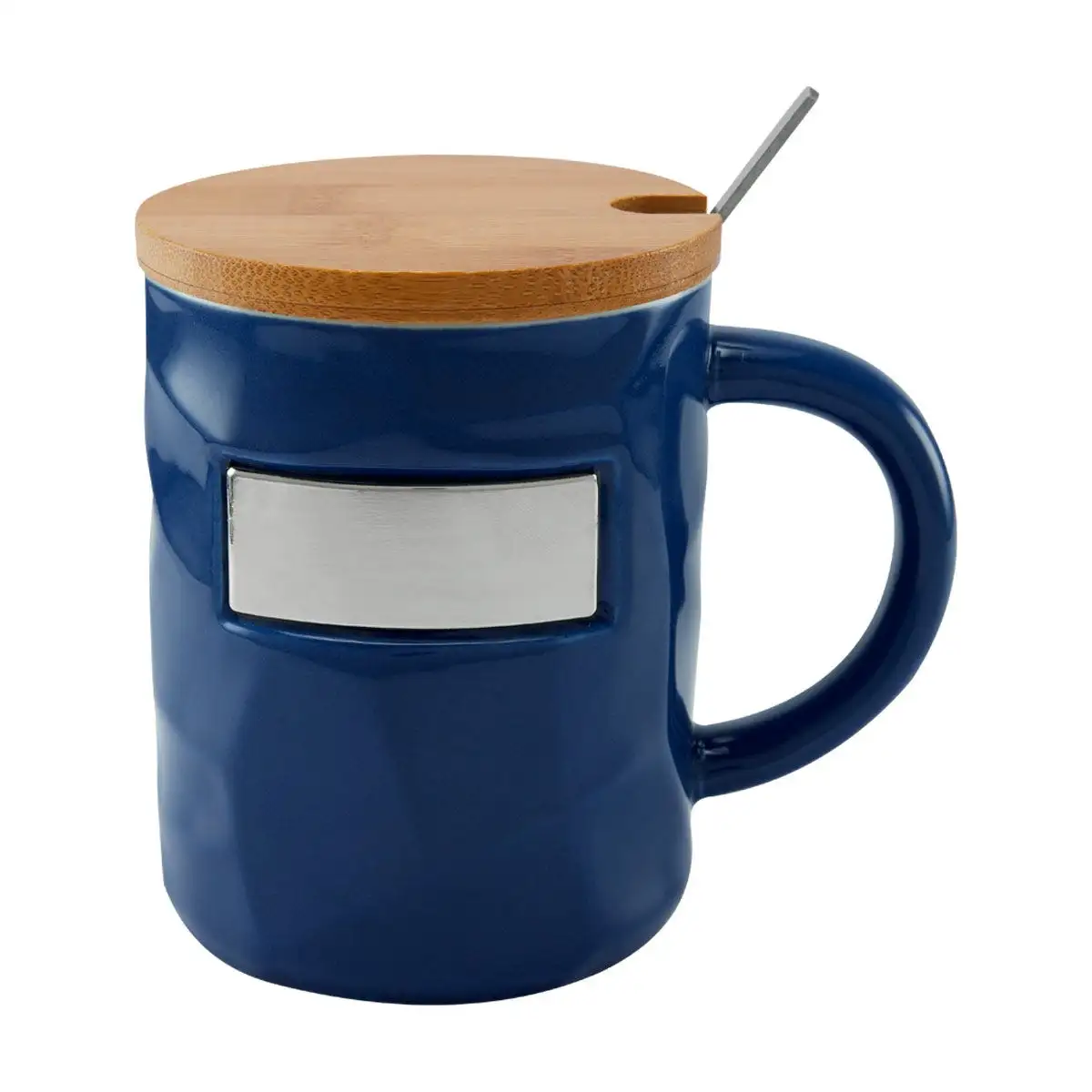 Placa metálica grabable en taza BAMBUSA