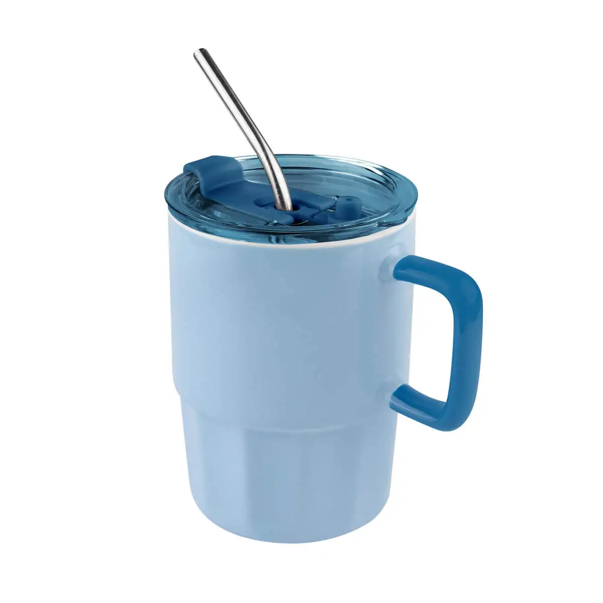 Taza CORALINE con función para popote reutilizable.
