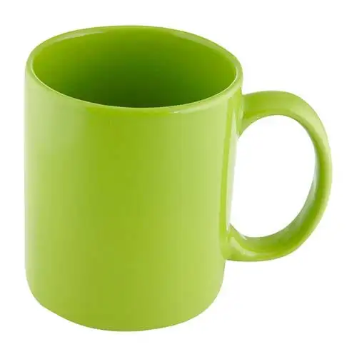 Taza de cerámica de color sólido personalizada.
