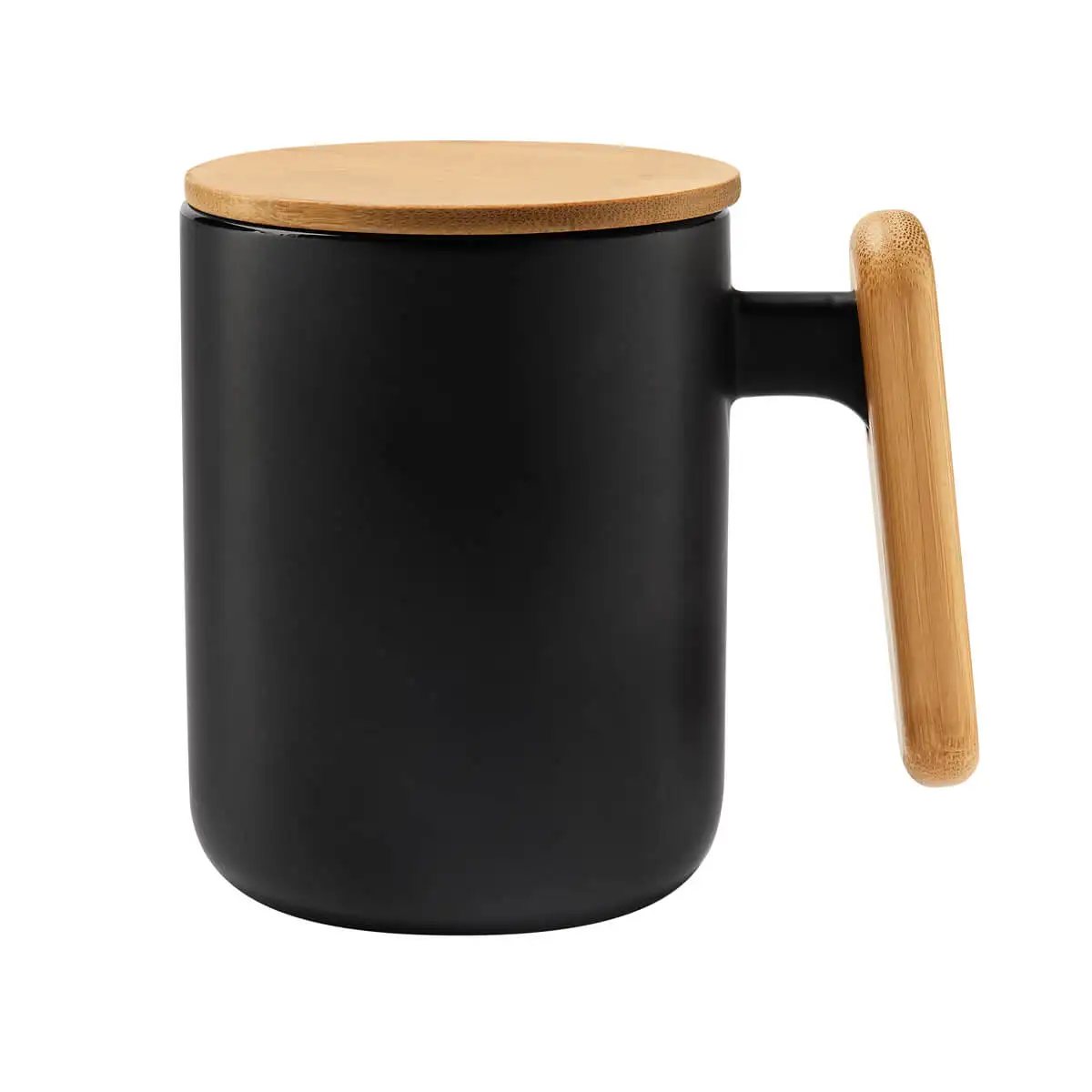 Taza HANOI con tapa de bambú grabada a láser.