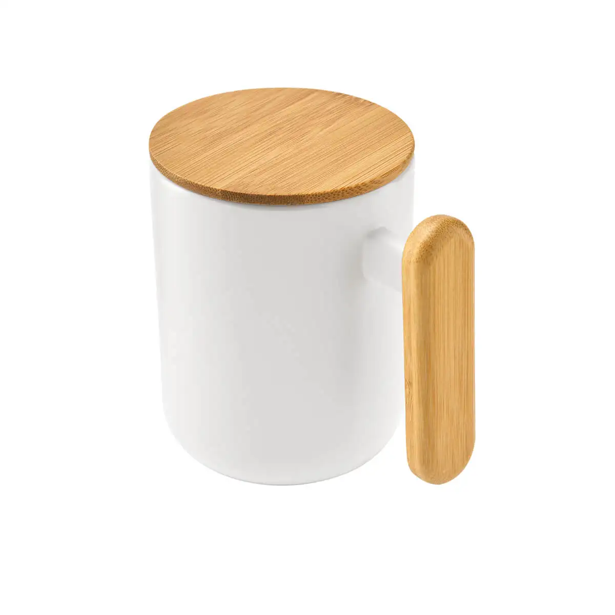 Taza HANOI personalizada en cerámica y bambú.