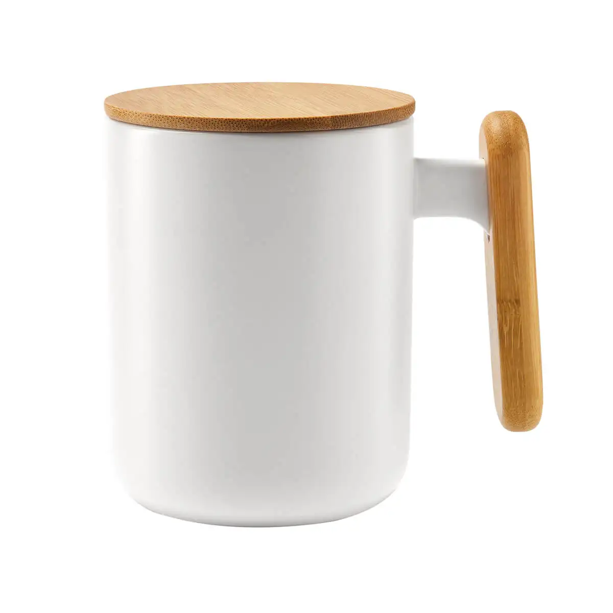 Taza mate con tapa de bambú para regalos corporativos.