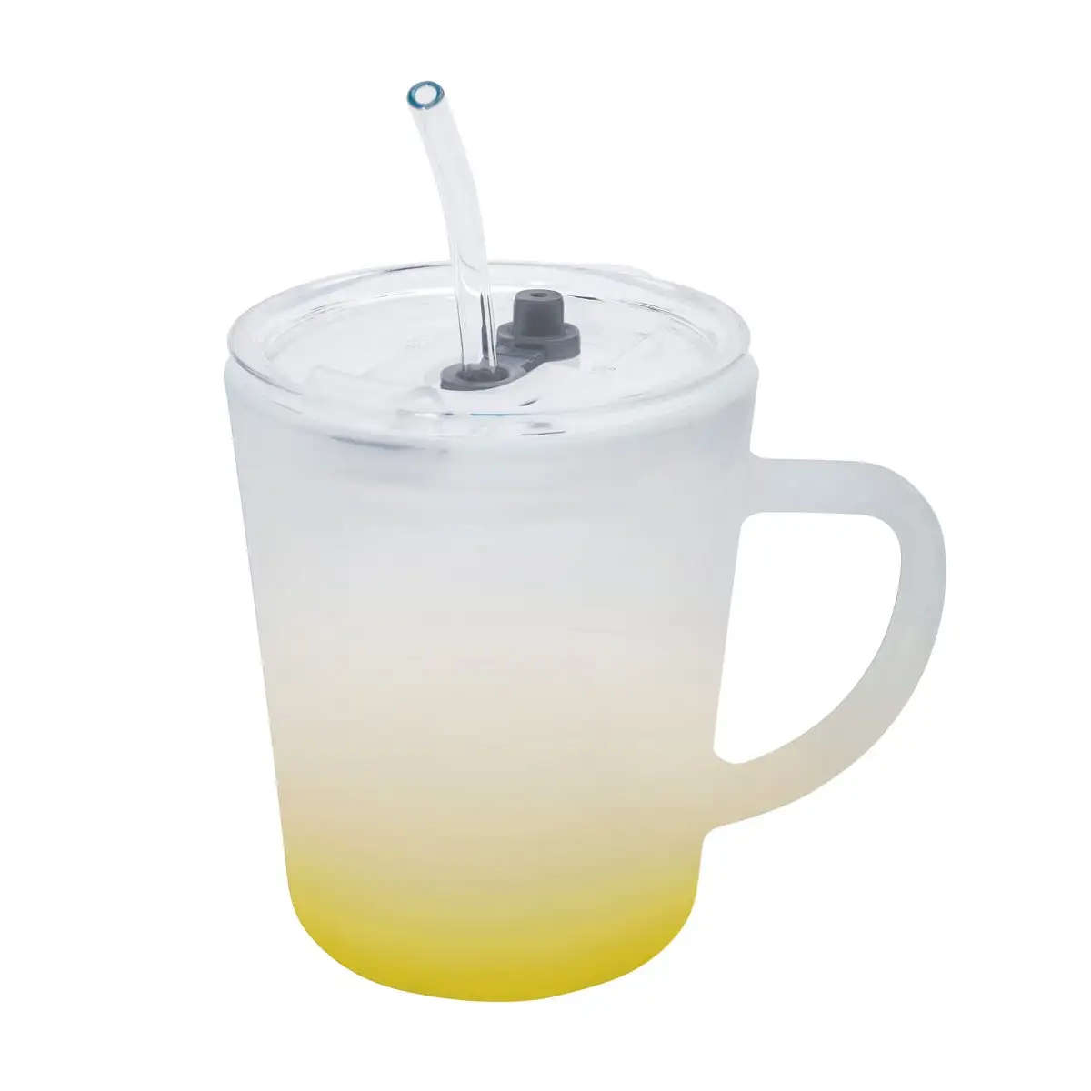Taza sublimable de 13 Oz con tapa y popote