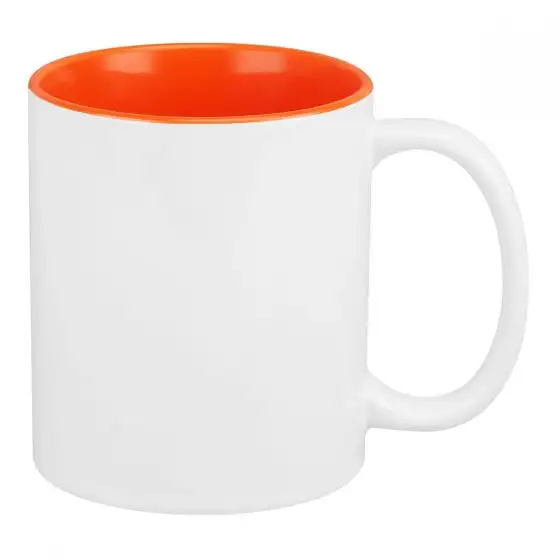 Taza de cerámica de 11 oz para diseños corporativos.