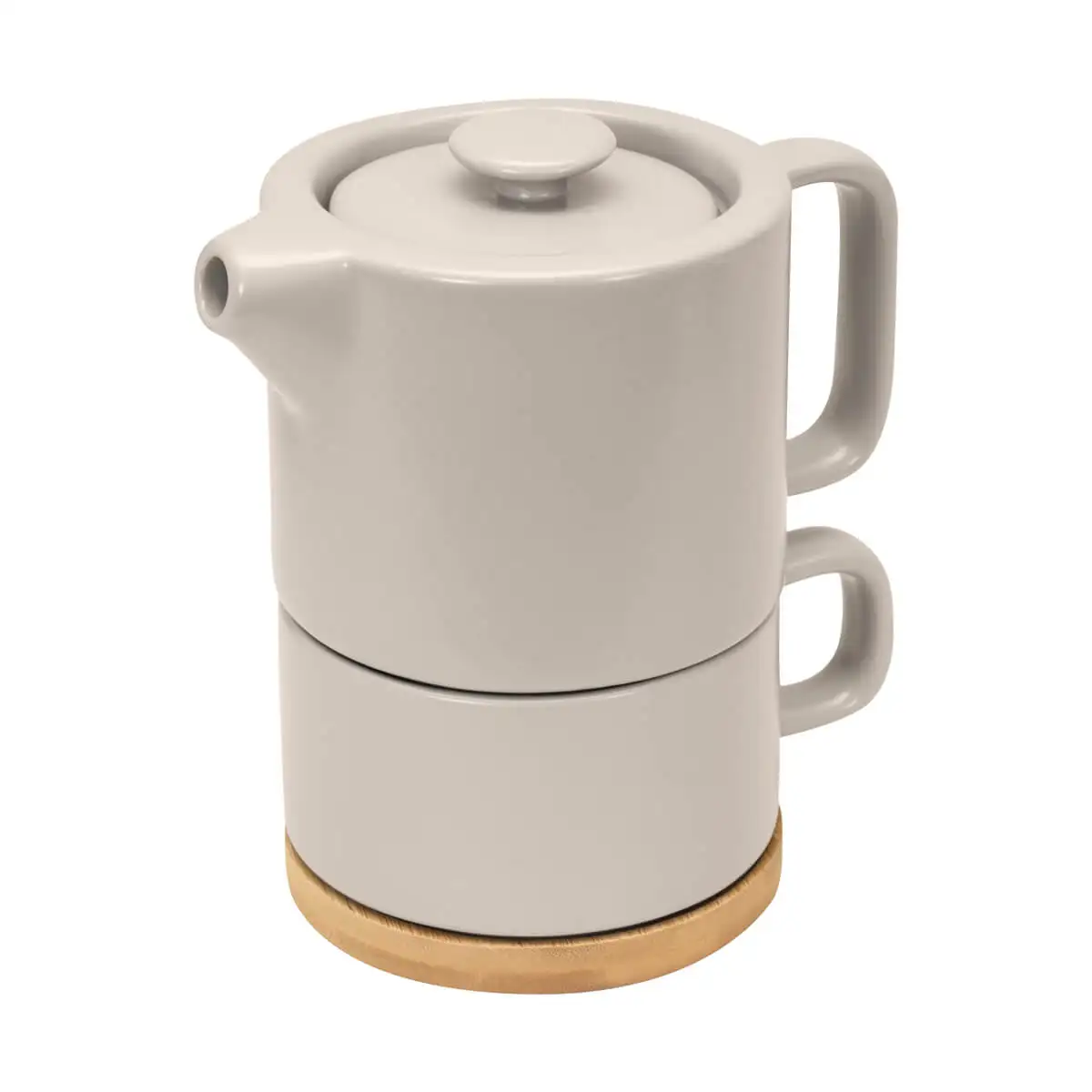 Set de infusiones con tetera y filtro de acero inoxidable.