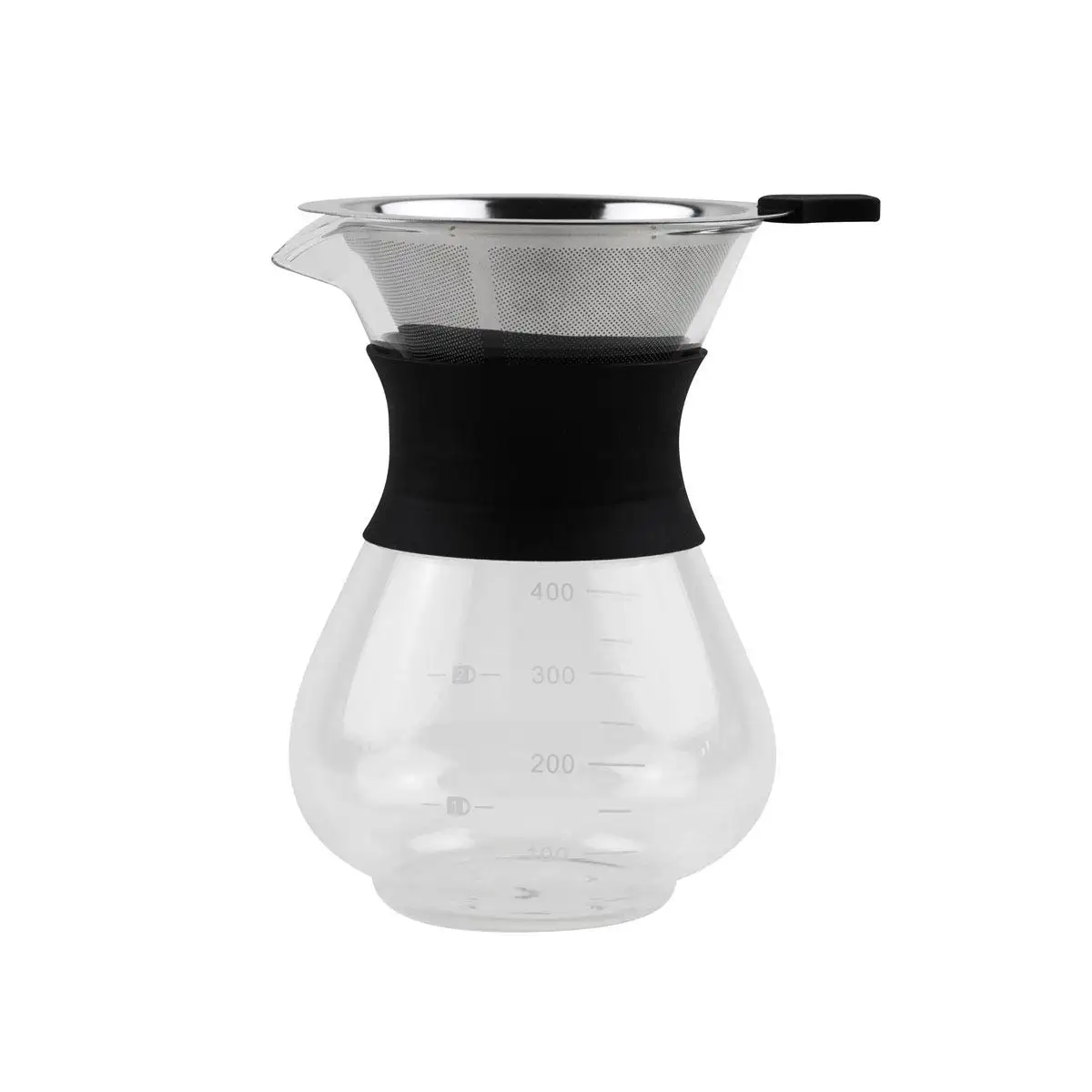 Cafetera de goteo con filtro reutilizable.